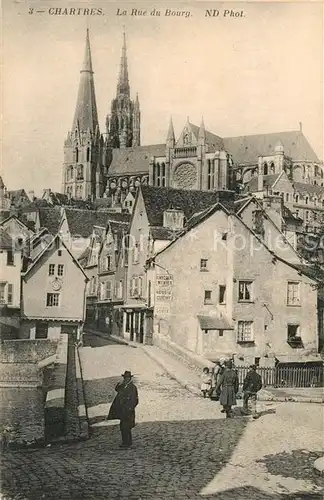 Chartres_Eure_et_Loir Rue du Bourg Cathedrale Chartres_Eure_et_Loir