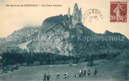 Grenoble Les Trois Pucelles Montagnes Paysage Grenoble