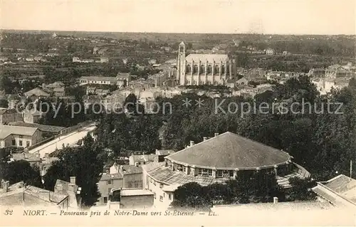 Niort Panorama pris de Notre Dame vers Saint Etienne Niort