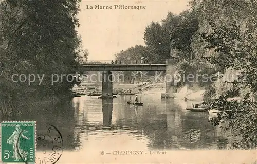 Champigny sur Marne Le Pont sur la riviere Champigny sur Marne