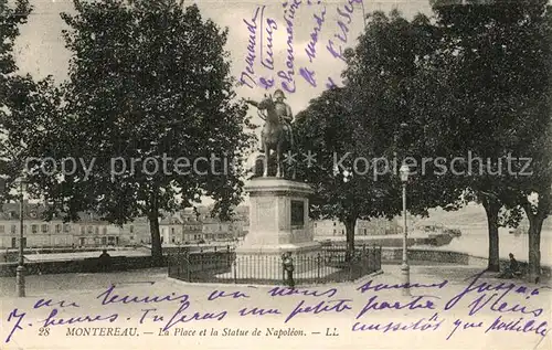 Montereau Fault Yonne Place de la Statue de Napoleon Monument Montereau Fault Yonne