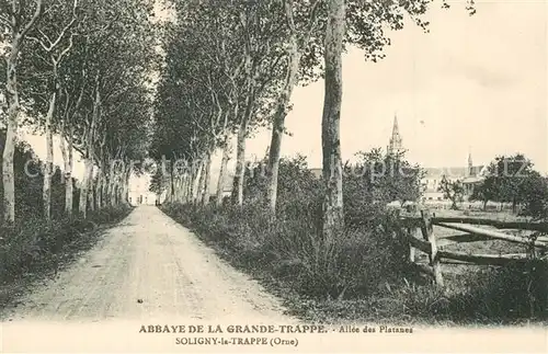 Soligny la Trappe Abbaye de la Grande Trappe Allee des Platanes Soligny la Trappe