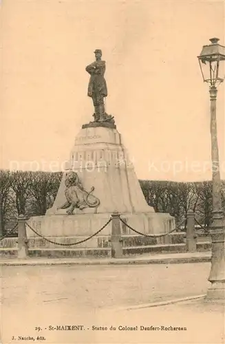 Saint Maixent l_Ecole Statue dE Colonel Denfort Rochereau Monument Saint Maixent l_Ecole