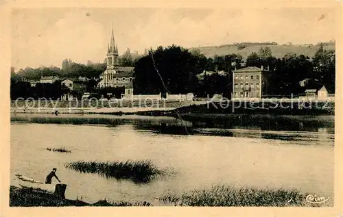 Fontaines sur Saone Bords de la Saone et l Eglise Fontaines sur Saone