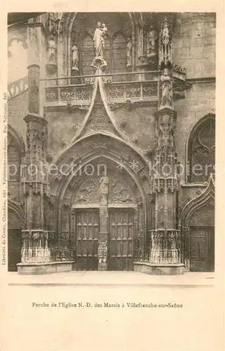 Villefranche sur Saone Porche de l Eglise Notre Dame des Marais Villefranche sur Saone