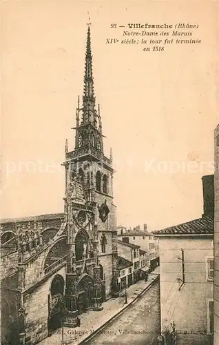 Villefranche sur Saone Eglise Notre Dame des Marais XIVe siecle Villefranche sur Saone