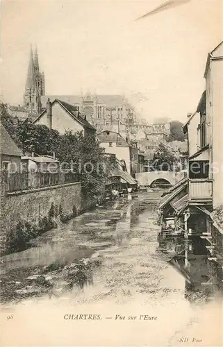 Chartres_Eure_et_Loir Vue sur l Eure Eglise Chartres_Eure_et_Loir