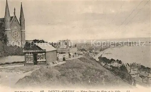 Sainte Adresse Eglise Notre Dame des Flots et la ville Sainte Adresse