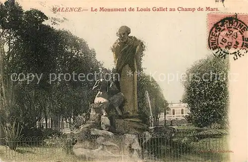 Valence_Tarn et Garonne Monument de Louis Gallet au Champ de Mars Valence_Tarn et Garonne