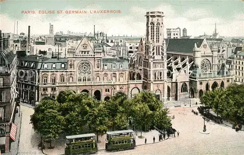 Paris Eglise St. Germain L`Auxerrois Strassenbahn Paris
