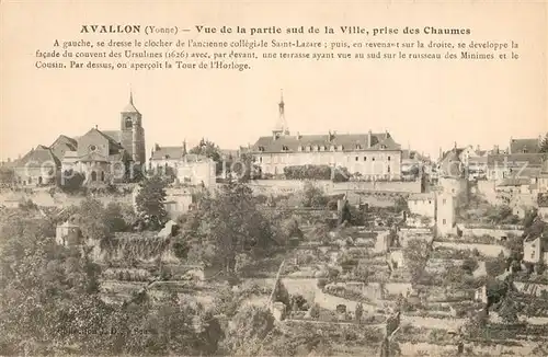 Avallon Vue prise des Chaumes Avallon
