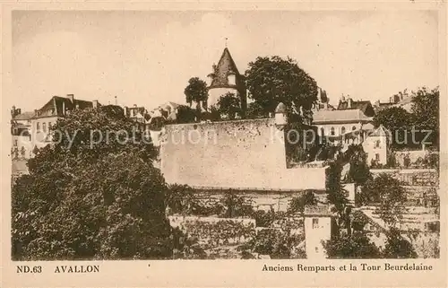 Avallon Anciens Remparts et la Tour Beurdelaine Avallon