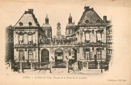 Lyon_France Hotel de Ville Place de la Comedie Lyon France