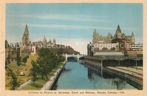 Ottawa_Canada Canal and Railway Ottawa Canada