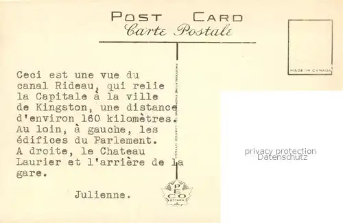 Ottawa_Canada Canal and Railway Ottawa Canada