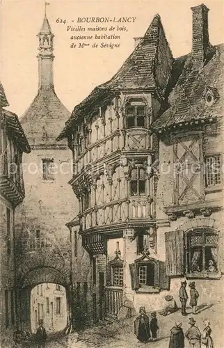 Bourbon Lancy Vieilles maisons de bois Bourbon Lancy