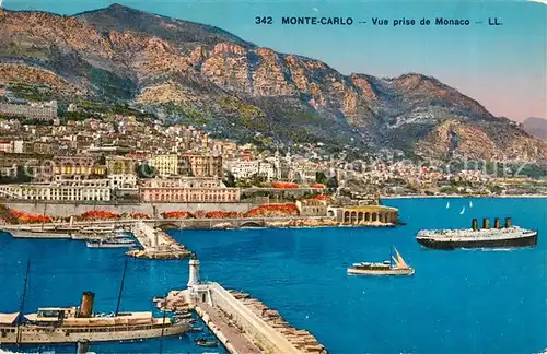 Monte Carlo Vue prise de Monaco Monte Carlo