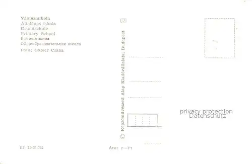 Vamosmikola Grundschule 