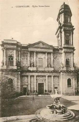Guebwiller_Elsass Eglise Notre Dame Fontaine Guebwiller_Elsass