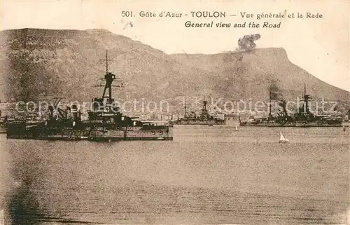 Toulon_Var Vue generale et la Rade Cote d Azur des navires Toulon_Var