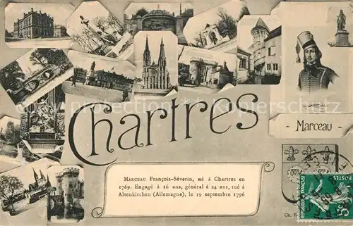 Chartres_Eure_et_Loir Divers aspects de la ville Monument Portrait Francois Severin Marceau Chartres_Eure_et_Loir
