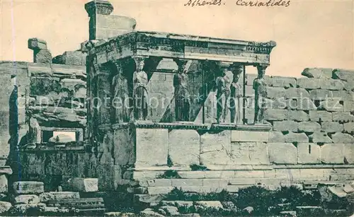 Athenes_Athen Les Caryatides Acropole Tempel Akropolis Athenes Athen