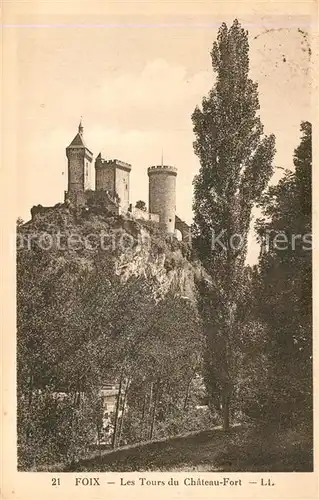 Foix Les Tours du Chateau Fort Foix