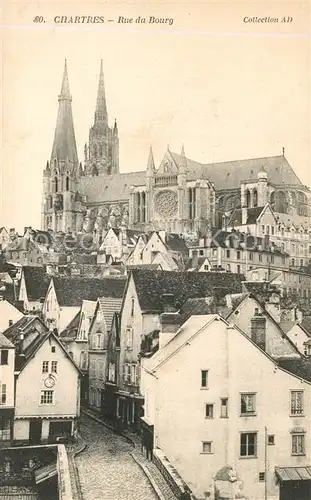 Chartres_Eure_et_Loir Rue du Bourg Cathedrale Chartres_Eure_et_Loir