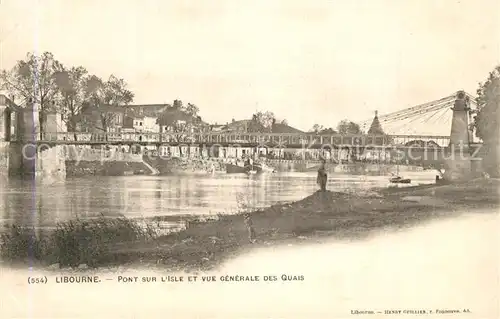 Libourne Pont sur l Isle et les quais Libourne