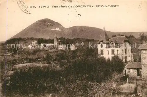 Orcines Vue d ensemble du village et Puy de Dome Orcines