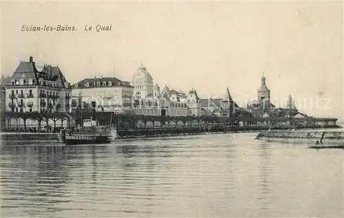 Evian les Bains_Haute_Savoie Le quai au Lac Leman Genfersee Evian les Bains_Haute