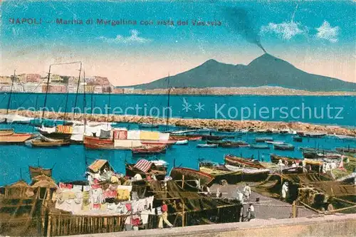 Napoli_Neapel Marina di Mergellina con vista del Vesuvio Napoli Neapel