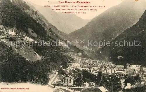 Cauterets Vue generale Vallee de Lutour Montagnes Pyrenees Cauterets