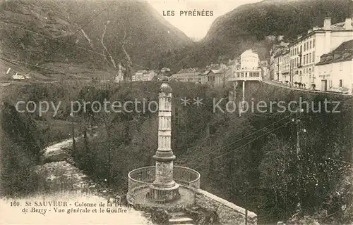 Saint_Sauveur_Hautes_Pyrenees Colonne de la Duchesse de Berry et le Gouffre Saint_Sauveur