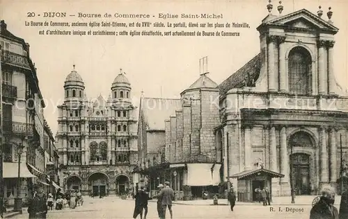 Dijon_Cote_d_Or Bourse de Commerce Eglise Saint Michel Dijon_Cote_d_Or