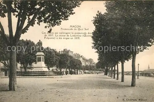 Macon_Saone et Loire Promenade du Quai Sud Macon Saone et Loire
