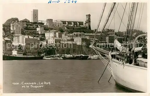 Cannes_Alpes Maritimes Port et le Suquet Cannes Alpes Maritimes