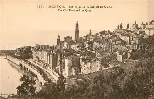 Menton_Alpes_Maritimes Ville et Quai  Menton_Alpes_Maritimes