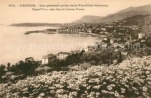 Menton_Alpes_Maritimes Vue prise de la Fronti?re Garavan Menton_Alpes_Maritimes