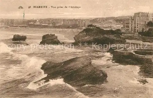 Biarritz_Pyrenees_Atlantiques Vue prise de l`Attalaye Biarritz_Pyrenees