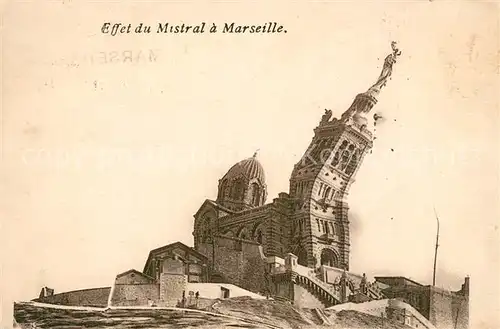 Marseille_Bouches du Rhone Effet du Mistral Marseille