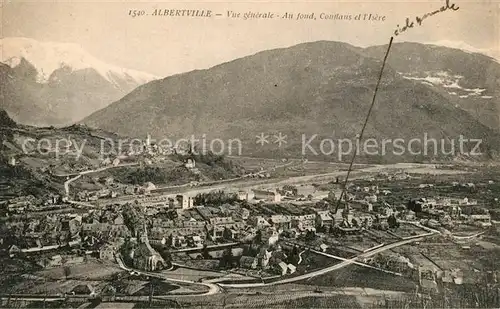 Albertville_Savoie Vue generale au fond Conflans et l Isere Alpes Albertville_Savoie