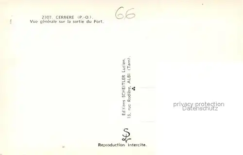 Cerbere Vue generale sur la sortie du port Cerbere