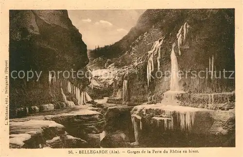 Bellegarde sur Valserine Gorges de la Perte du Rhone en hiver Bellegarde sur Valserine