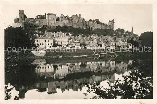 Chinon_Indre_et_Loire Chateau vu des bords de la Vienne Collection Chateaux de la Loire Chinon_Indre_et_Loire