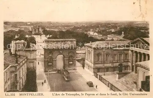 Montpellier_Herault Arc de Triomphe Peyrou Cit? Universitaire Montpellier Herault