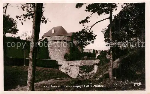 Brest_Finistere Les remparts et le chateau Brest_Finistere