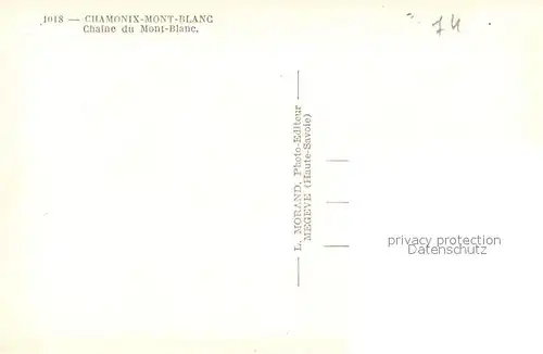 Chamonix Chaine du Mont Blane Chamonix