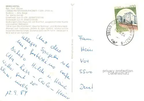 Ratschings Berg Hotel  Ratschings