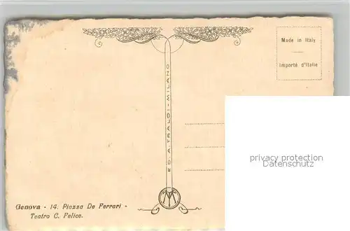 Genova_Genua_Liguria Piazza De Ferrari Teatro C. Felice  Genova_Genua_Liguria